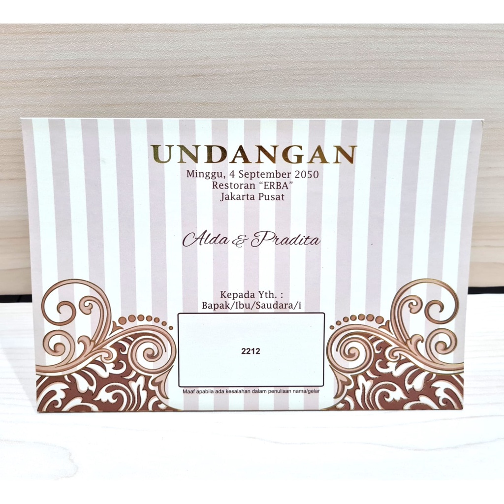 Undangan Blangko ERBA 2212