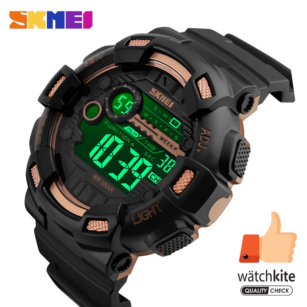 Jam Tangan Rantai Lakilaki Terbaru Fashion Remaja Electronic R3E5 Murah Keren Skmei Elegan Antiair L