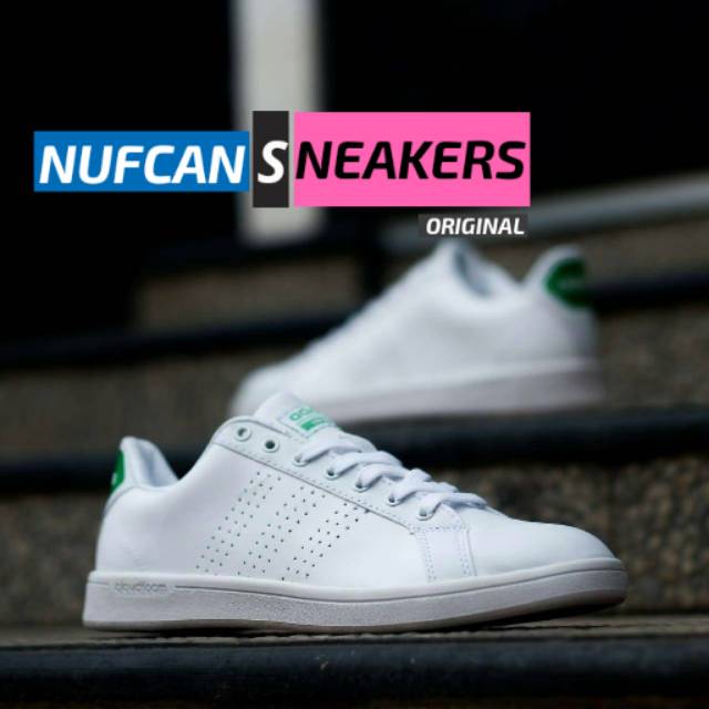 SEPATU COWOK ADIDAS VANTAGE ADIDAS NEO CLOUDFOAM ADVANTAGE LIST GREEN ORIGINAL 100% BNWB