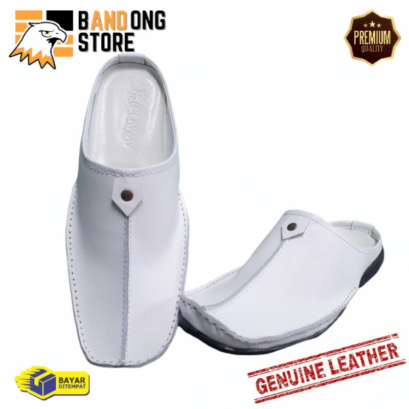 sandal sepatu pria selop bustong habib kulit asli berkualitas premium