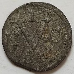 Koin Tua EVIC 1 Duit Java Tahun 1814 (1)