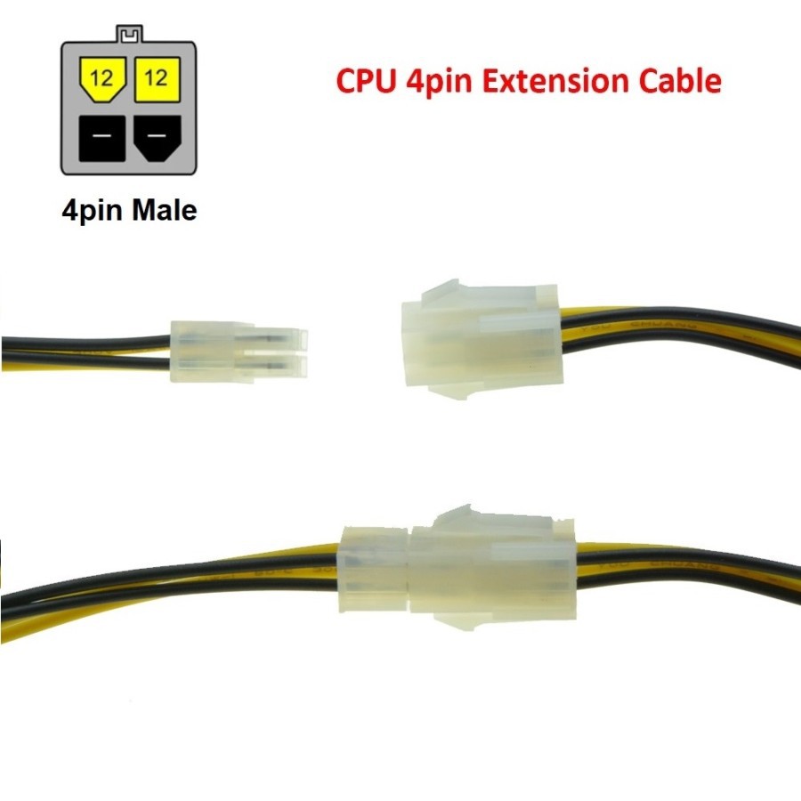 Kabel Power CPU EPS ATX 12V 4 pin to pin 4 Extension M-F Motherboard