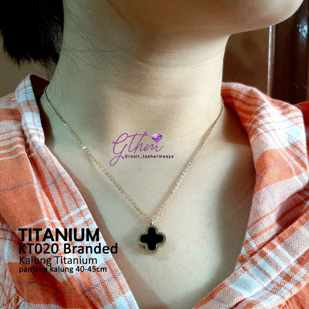 Kalung Wanita Titanium Branded Perhiasan Fashion Import Premium KT020 GTHM