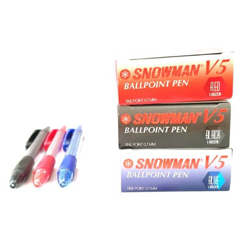 Ballpoint / Bulpen / Pulpen Merk SNOWMAN V.5 Cetekan