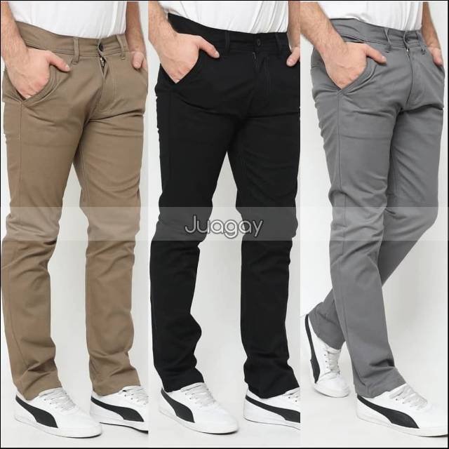  Celana  Chino Panjang Premium Fashion Pria  murah  