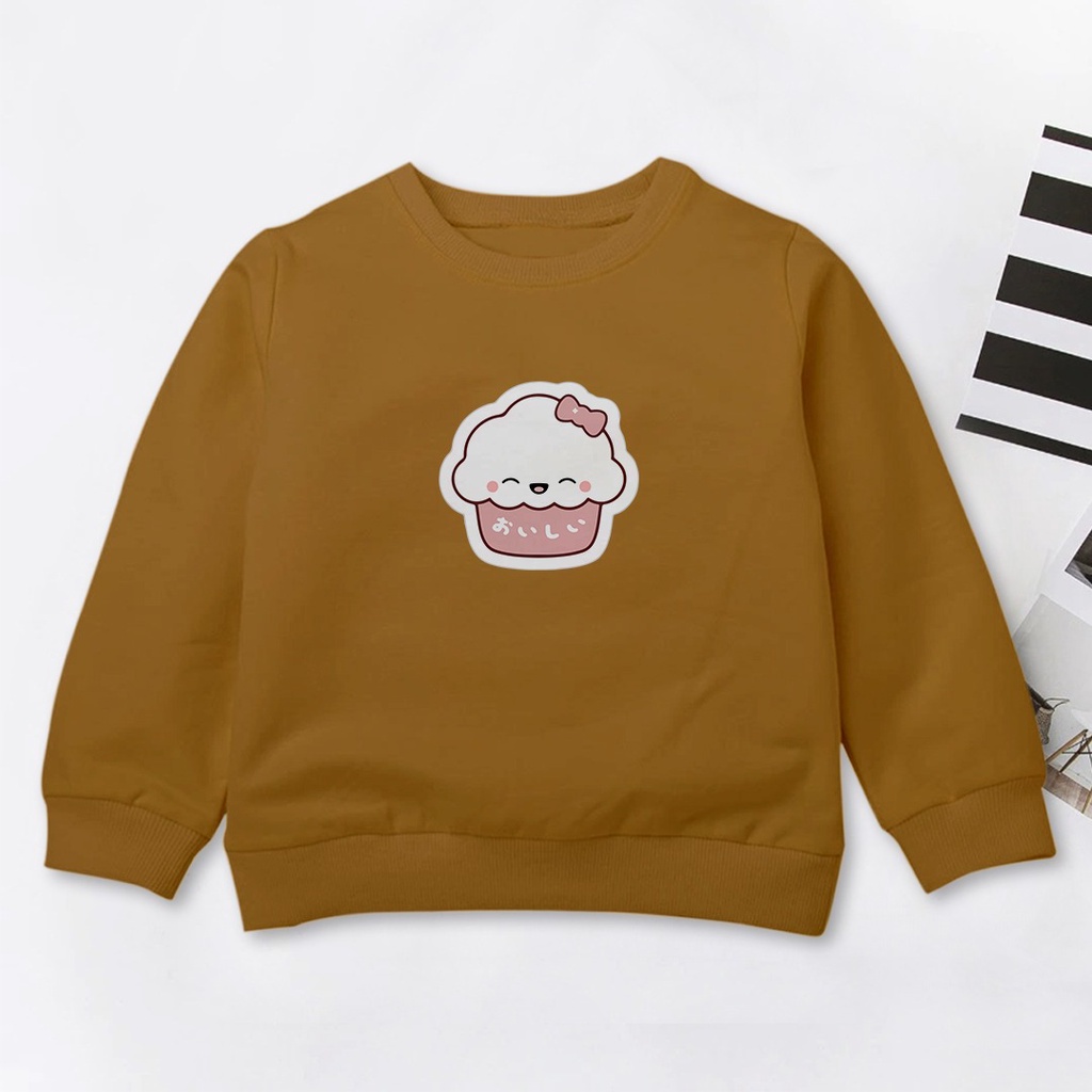 MOSHI MOSHI CREWNECK ANAK TEBAL - SWEATER ANAK KEKINIAN