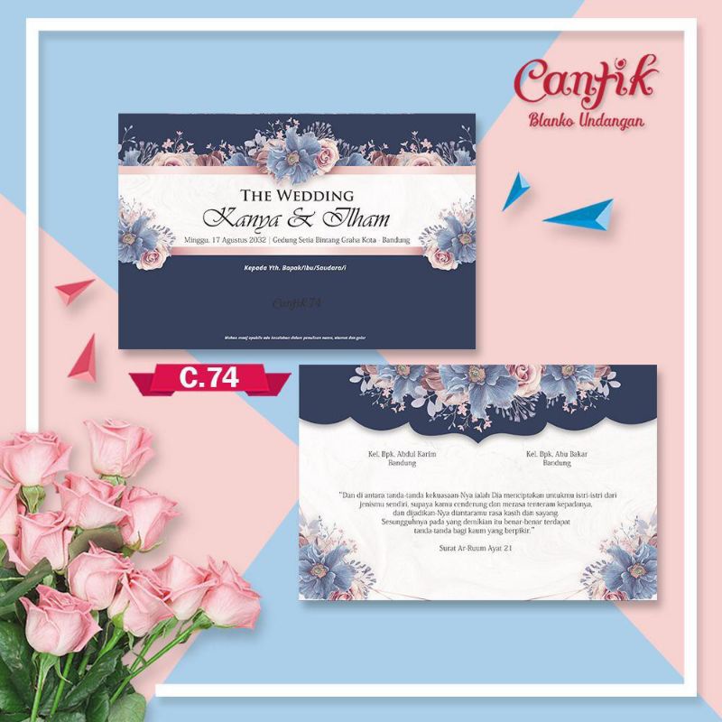 

Termurah Cetak Undangan Cantik 74 / Cantik 75