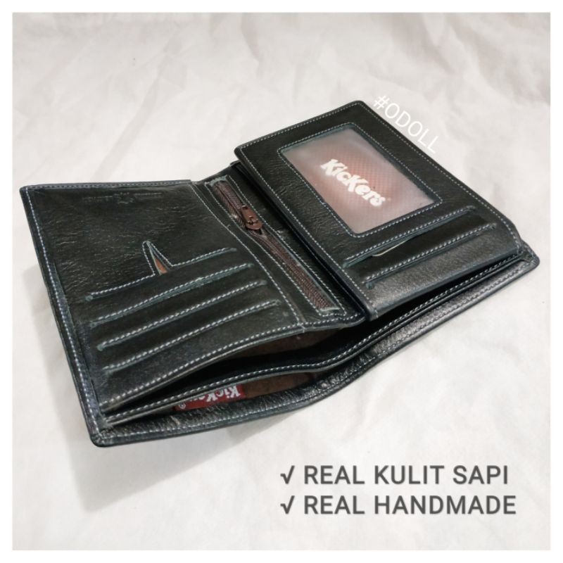 Dompet Kulit Asli Pria Ukuran Tanggung