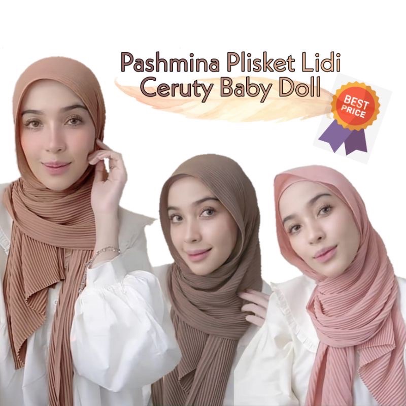 SP Pashmina Plisket Bahan Ceruty Baby Doll Murah