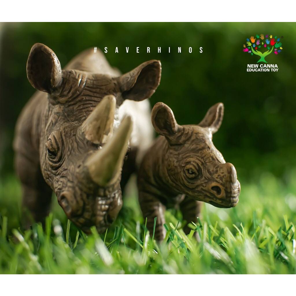 New Canna Animal Kingdom - Rhino Wild Family - Badak Dapat 2 pcs