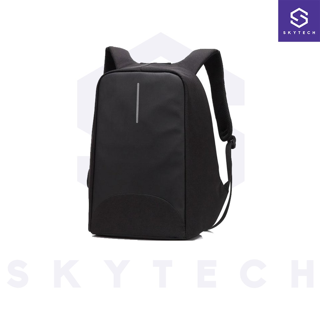 TAS RANSEL LAPTOP DENGAN USB CHARGER PORT - BLACK