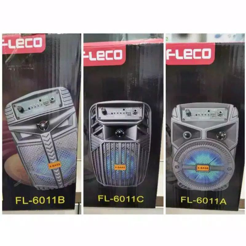 Speaker Buetooth Fleco 6'5 inch F-6011 terbaru bonus mic + remote