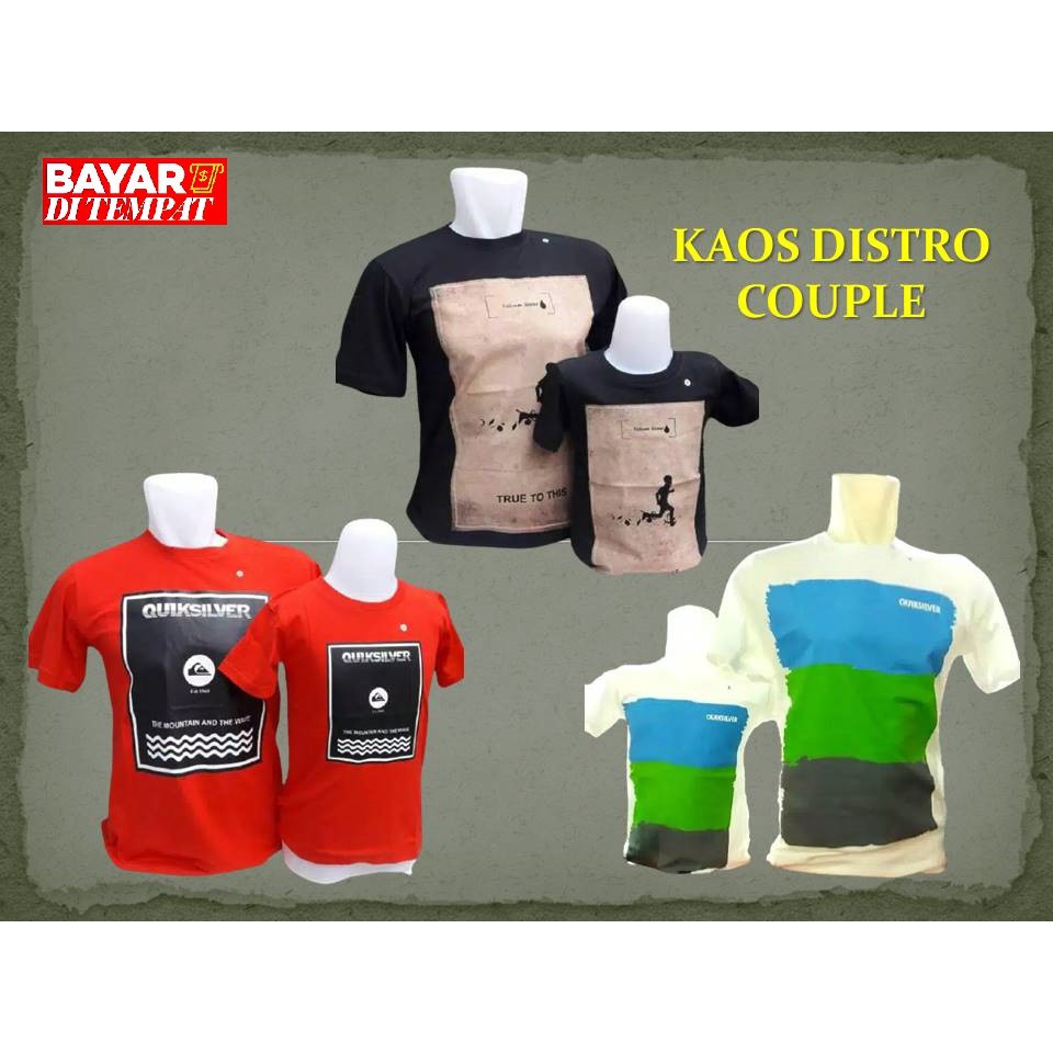KAOS DISTRO COUPLE bisa COD / KAOS COUPLE KELUARGA/ KAOS DISTRO ANAK & DEWASA / KAOS DISTRO MURAH