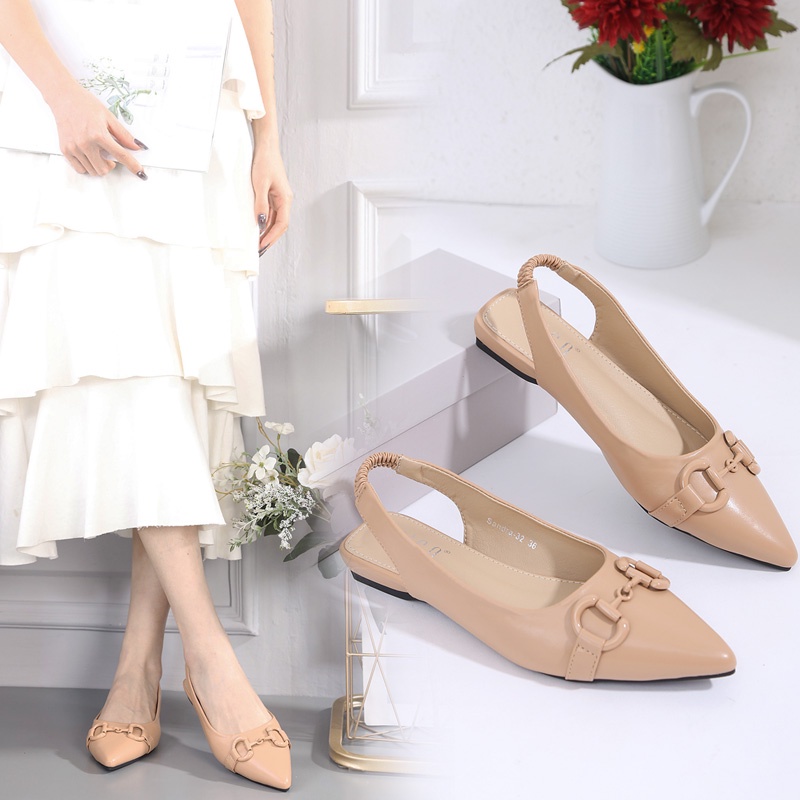 JISO RYONA SANDRA-32 Sepatu Flat Wanita Import Slingback