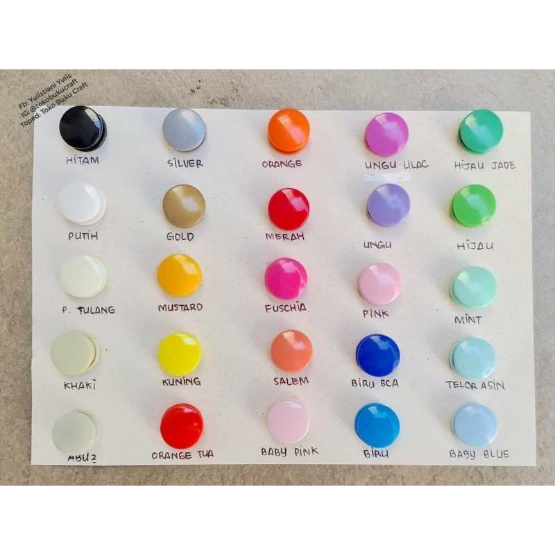Snap Button / Kancing Cetet KAM 12mm (per lusin)