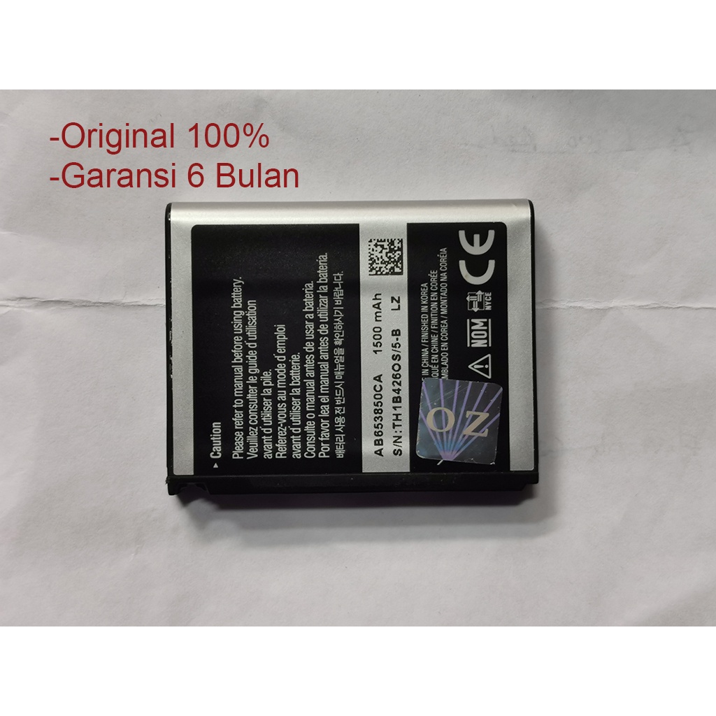 Baterai samsung AB653850CU i900 Omnia i220 Code i225Exce i627 i6500U i7500 i8000i9020a i9023 i910 M3