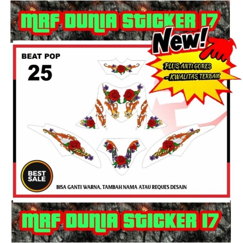 sticker dekal beat pop full body decal beat pop stiker  beat pop motor beat pop full body 25