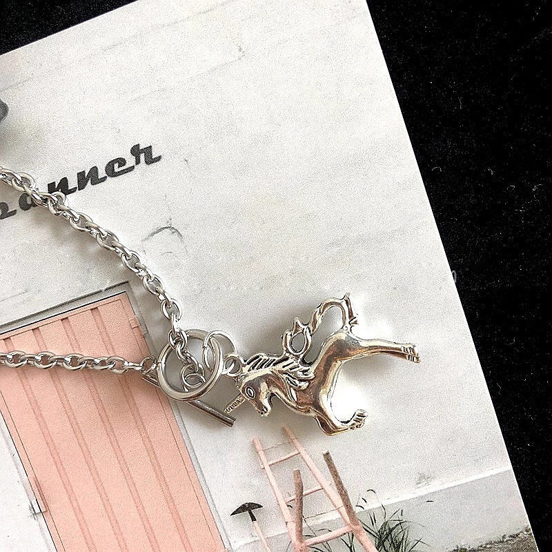 Kalung Keren Rantai Jalan Retro Gaya Hip Hop Hippop Kalung Unicorn