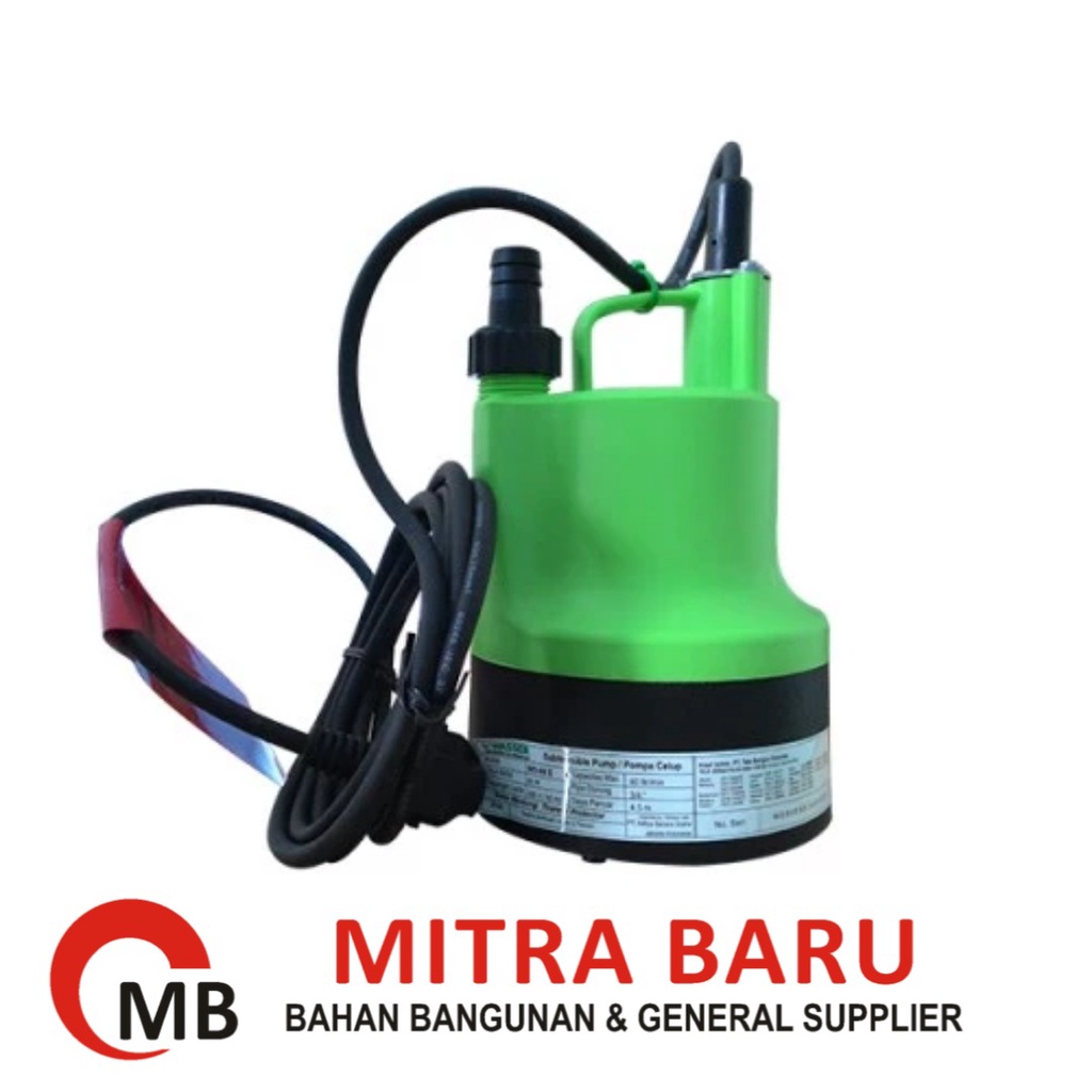 WASSER POMPA AIR PUMP WD-80E / WASSER SUMBERSIBLE PUMP WD 80E / POMPA CELUP KOLAM MERK WASSER