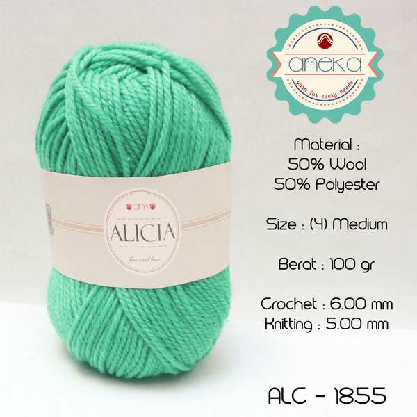 Benang Rajut Wool Alicia Yarn - 1855
