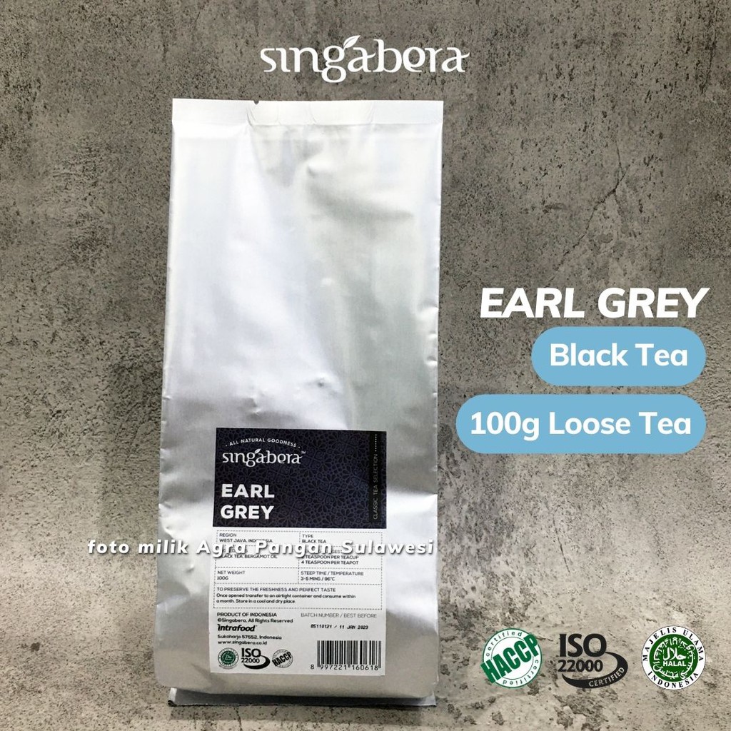 

Earl Grey Singabera Black Tea Teh Hitam Premium Bergamot Oil Artisan Cafe Resto Hotel Horeca Loose