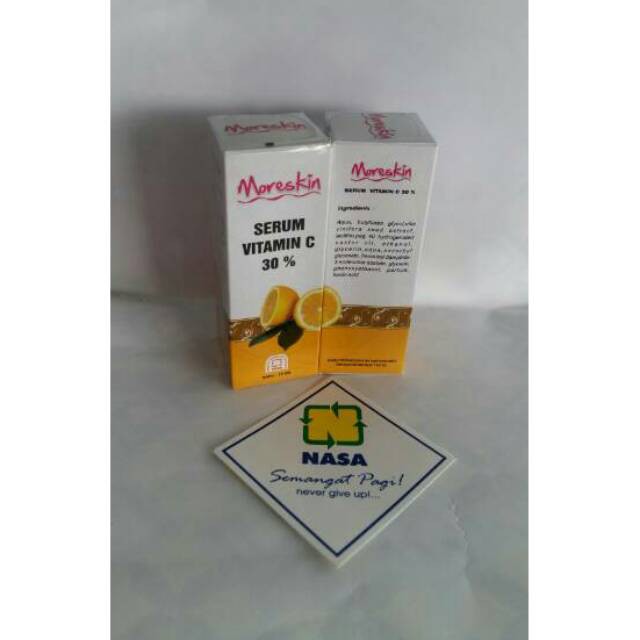 Serum Vitamin c untuk Wajah Berjerawat MORESKIN SERUM VITAMIN C 30% ORIGINAL NASA ORIGINAL NASA