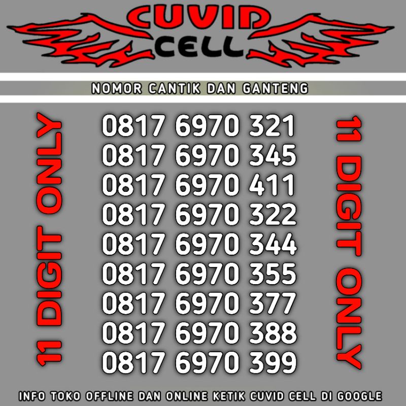 Kartu Perdana XL 4G/5G 10digit 11 digit Reguler