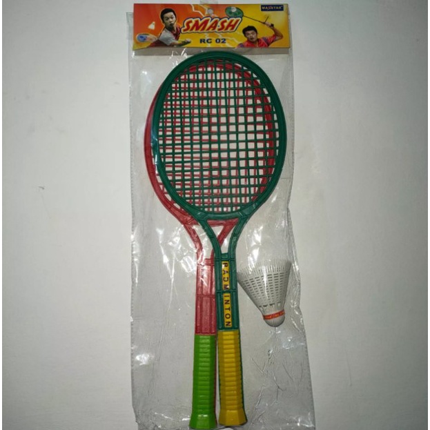 Mainan Anak Set Raket Badminton Mainan Edukatif Anak Bulu Tangkis Plastik SNI