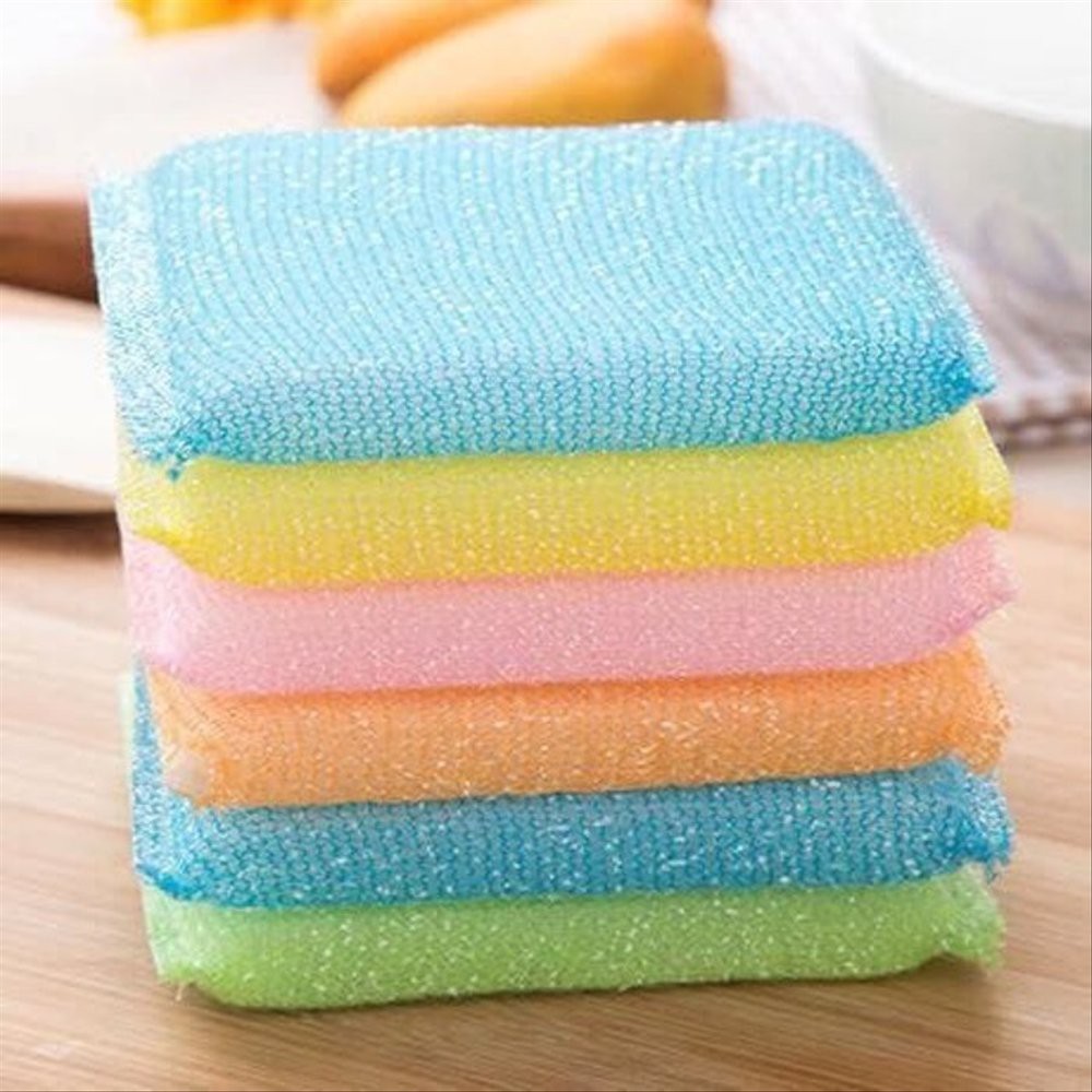 SPONS CUCI PIRING GELAS WARNA WARNI SPONGE SABUN SABUT PEMBERSIH WAJAN - 1 PC