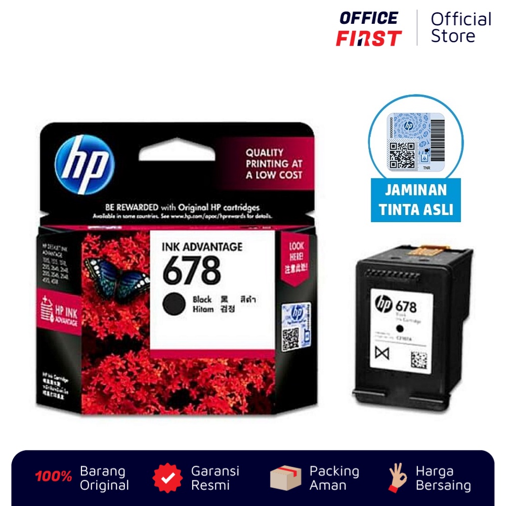 Tinta HP 678 Black Hitam CZ107AA / Deskjet Ink 2515