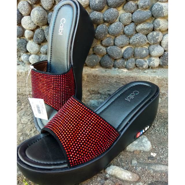 Sandal wanita calbi ori KLX.1292/calbi selop/ Calby Merah