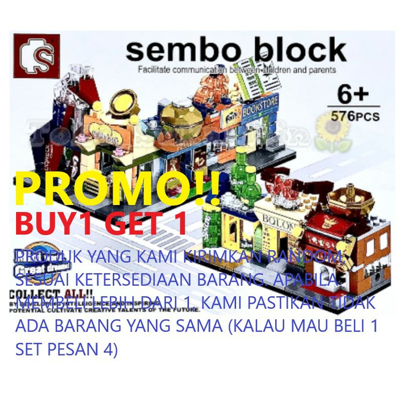 Mainan Sembo block city mall 8 in 1 set