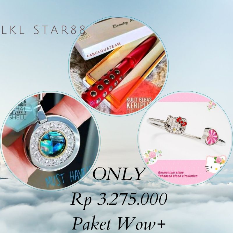 Paket Magic Stick + Pendant LSW SHELL2 + Bangle Hello Kitty ORI MCI