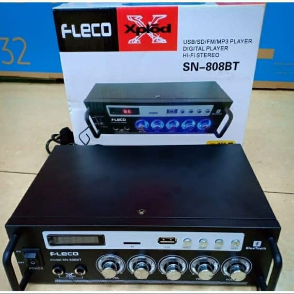 Amplifier Fleco Bluetooth SN 808BT/Power Amplifier fleco/Amply fleco