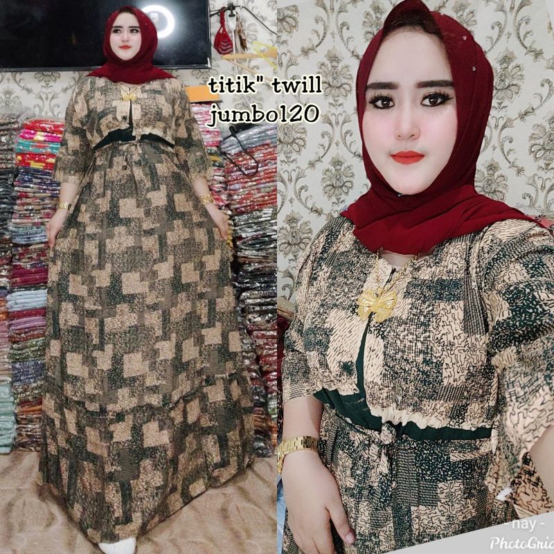 gamis India Jumbo titik dress