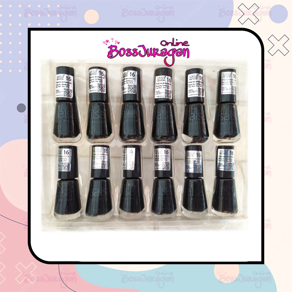 (BOSS) [ECER] SALSA KUTEK Bening | Hitam | Matte | Glossy - Salsa Nail Polish