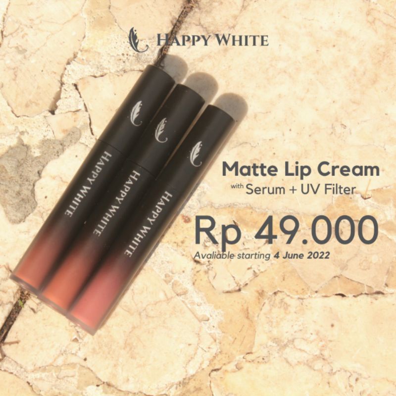 Happy White Matte Lipcream Anti UV & Serum