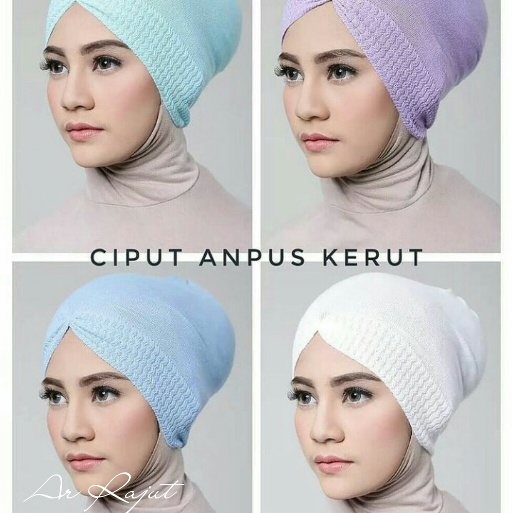 Ciput Rajut Anpus sreut  anti pusing/daleman hijab/inner bandana anti pening