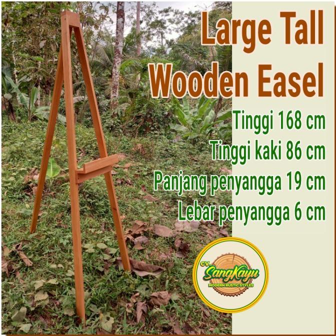 

TERBARUU!! Wooden Easel 168 cm stand Frame kayu tripod canvas stand lukisan kayu TERLARIS