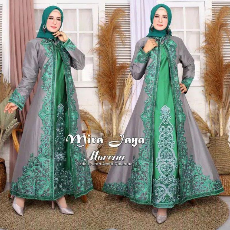 REALPICT PRODUK ORIGINAL/KEBAYA MORENA/GAMIS TAFETTA/BY MIRA JAYA