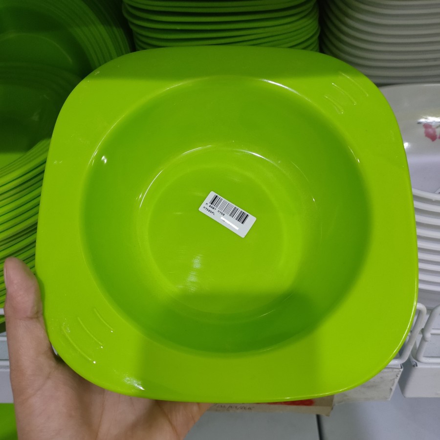 (6pcs) Mangkok Melamin Segi Singa Singi Tepi Garis / Mangkok Es Buah