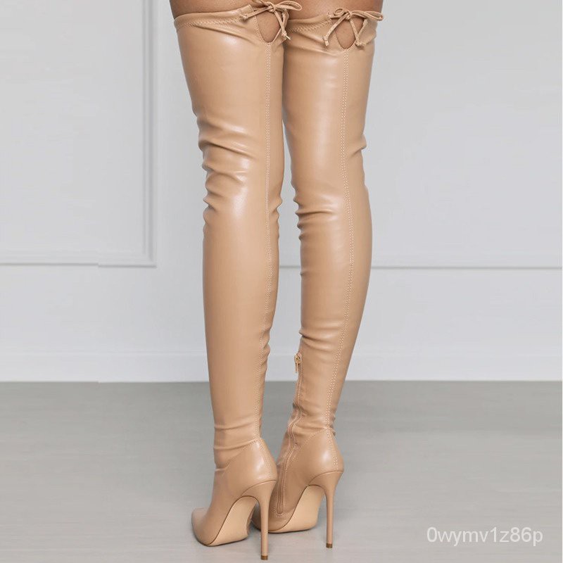 Thigh High Boots For Girls Sexy Women's Over-the-knee Boots Pointed Toe Knee High Boots High Heels S