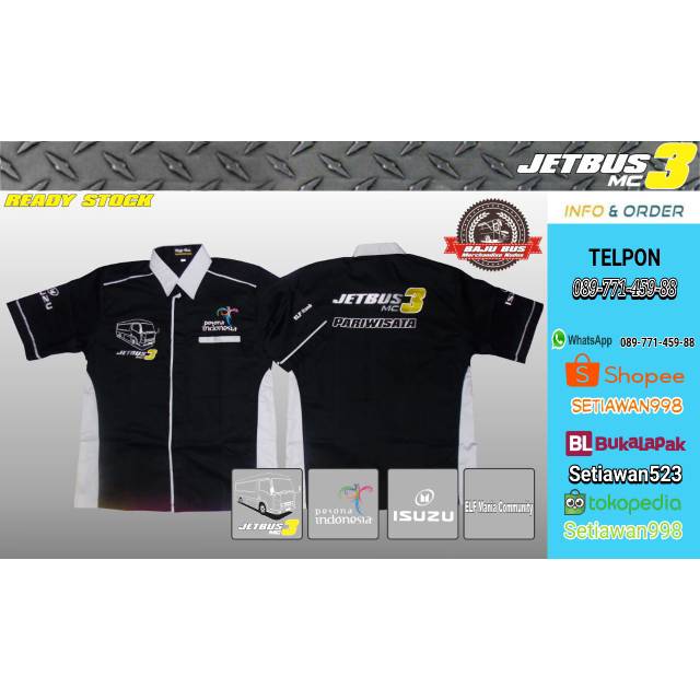 Kemeja JETBUS 3 MC PARIWISATA