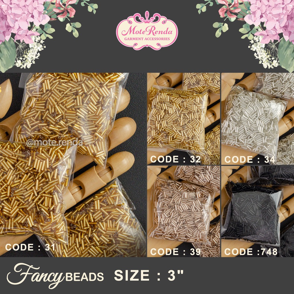 Fancy mote bambu patah size 0.3 inch kode 1FRY