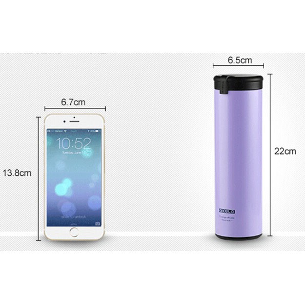 Botol Minum Thermos Stainless Steel 450ml QKELLA Black
