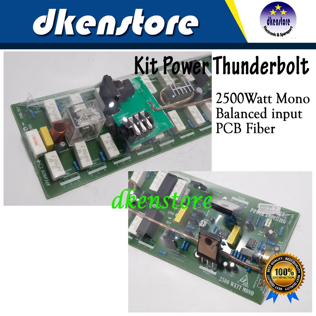 Kit Power Thunderbolt 2500w Mono PCB Fiber + Input balance DRIVER