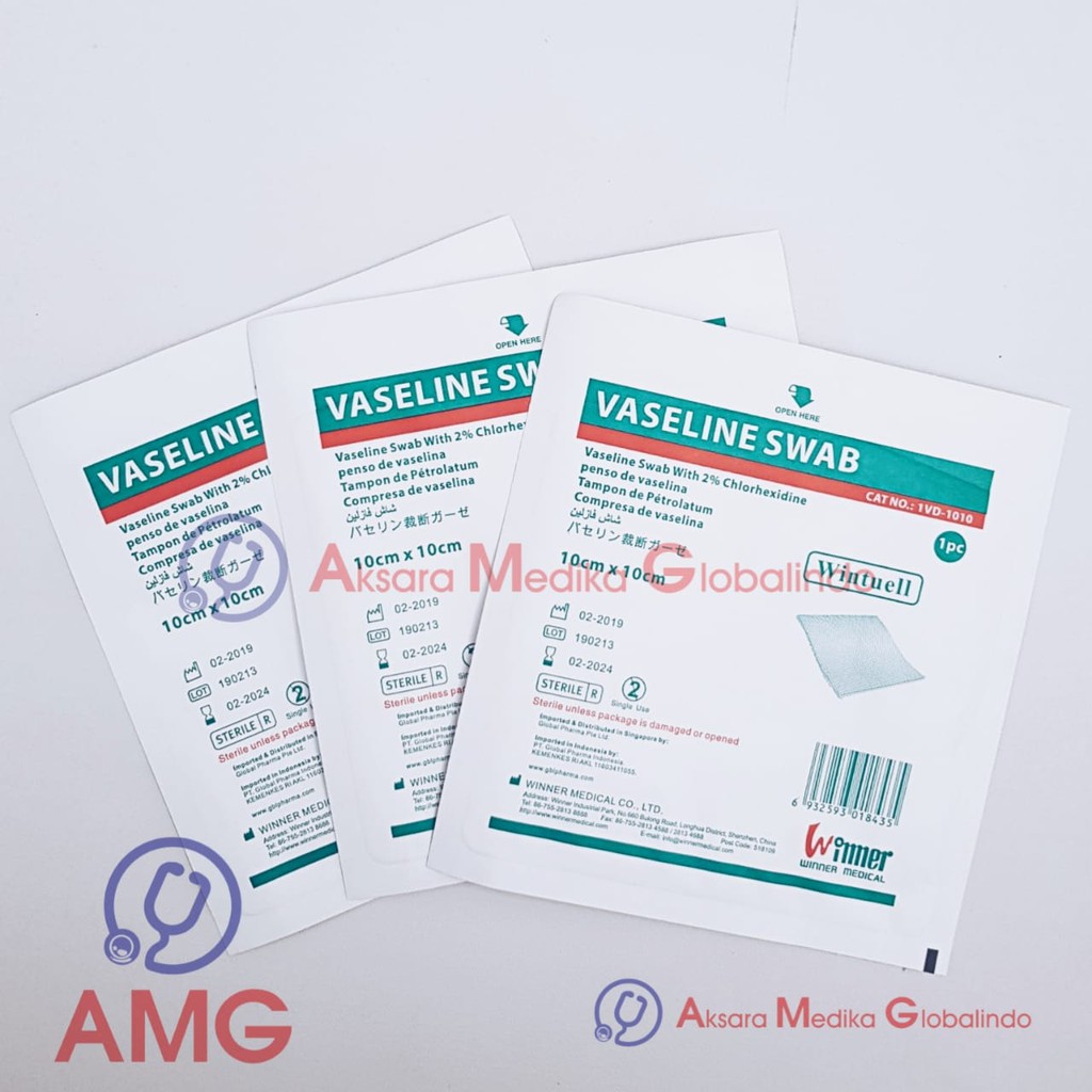 VASELINE SWAB PER BOX ISI 10'S  / WINTULL (SEPERTI LOMATUL, SOFRATUL) #AMG