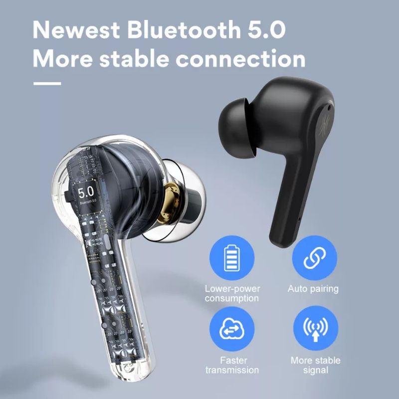 Oneodio F1 TWS Earphone Earbud Bluetooth 5.0 HiFi Music Game Sport