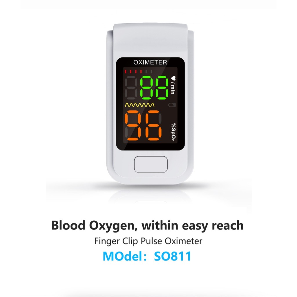 Fingertip Pulse Oximeter Sp02 Saturation Monitor LED
