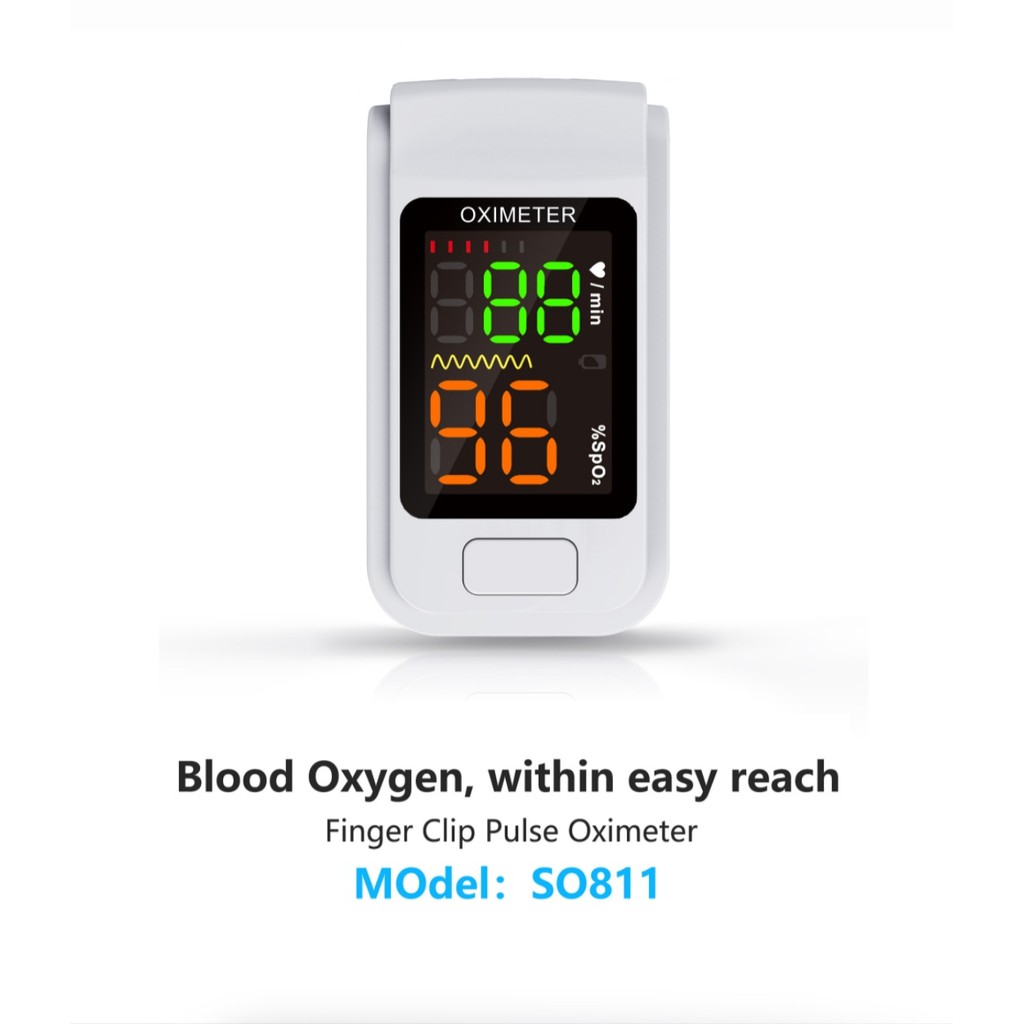 Fingertip Pulse Oximeter Oximetry Sp02 Saturation Monitor LED